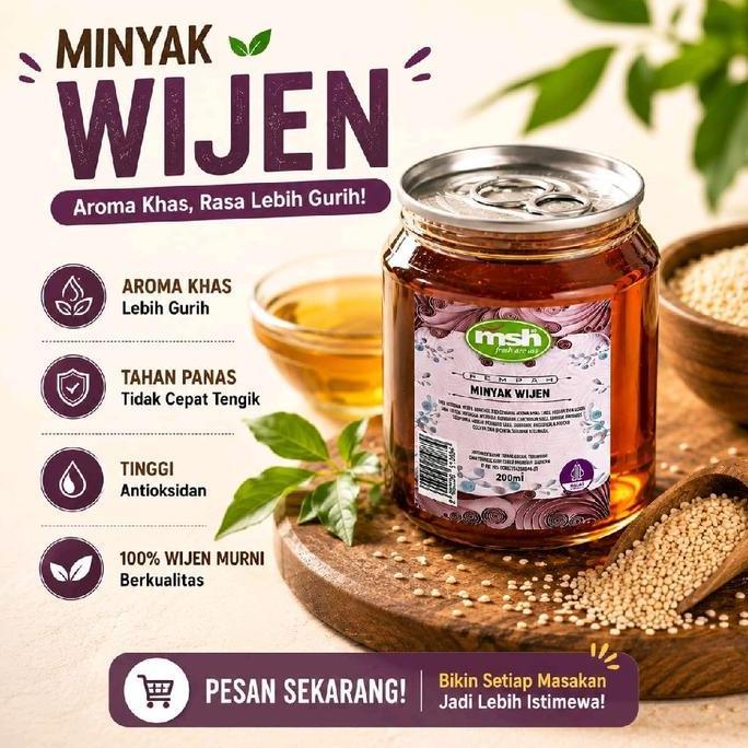 MSH Minyak Wijen 200ml , Minyak Wijen Premium , Minyak Wijen Alami