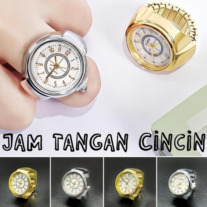 YORKSHIREY Jam Tangan Bergaya Cincin Jam Tangan Cincin Digital Emas Jam Tangan Retro Cincin Mini Cin