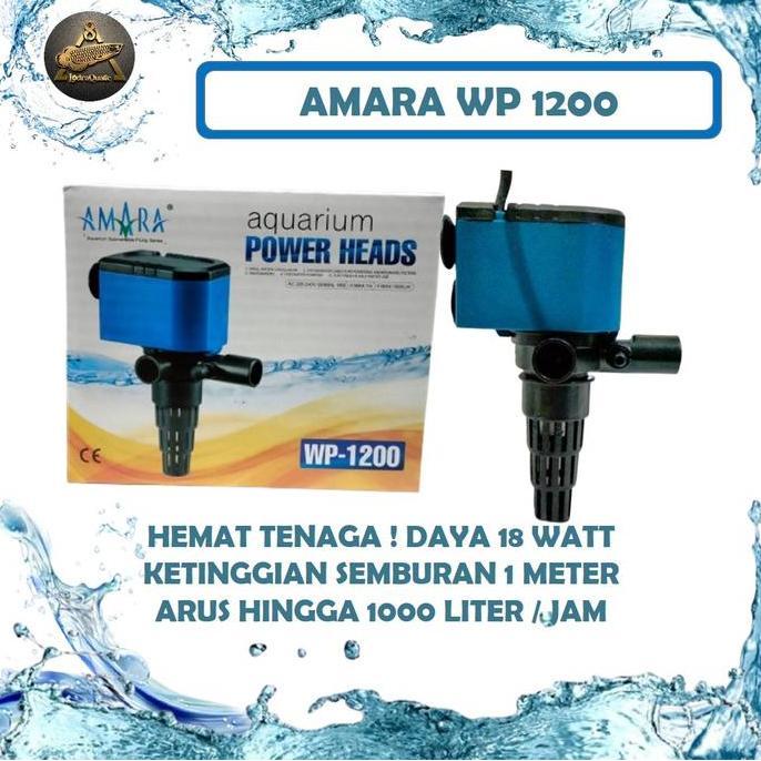 POMPA AIR AMARA WP1200 FILTER AQUARIUM POMPA KECIL AQUARIUM POMPA AIR HIDROPONIK POMPA AIR AQUARIUM