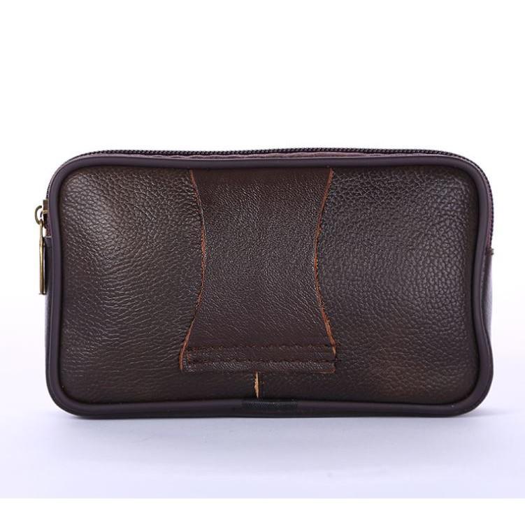 Pouch Pria Morgan Wa005B7 Hand Bag Kulit Coklat Murah Fashion Korea Batam Paris Kecil