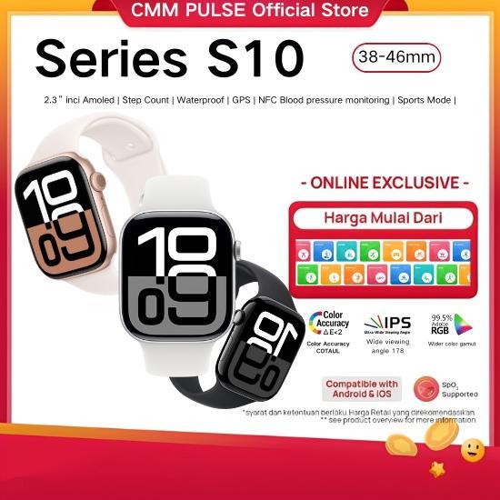 NEW 100%ORI CMM Smartwatch S10 Pro 2.3 Inci HD AMOLED Display GPS NFC Wireless Charging Dan Ganti Wa