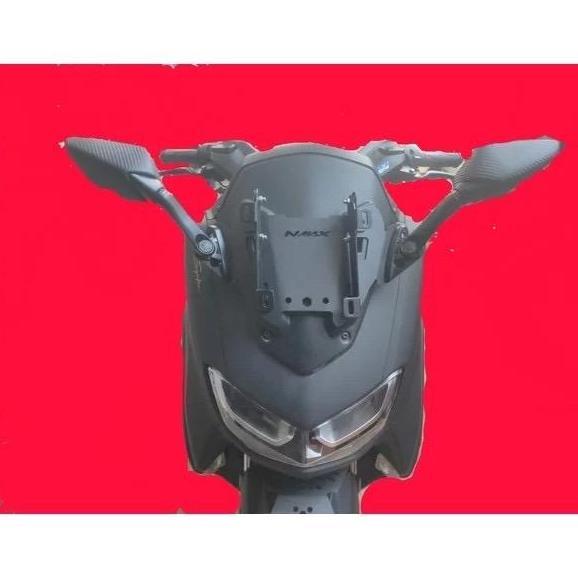 BRACKET SERPO + SPION R-25 MOTOR NMAX-2020 / NMAX-2021 / NMAX-2022 / NMAX-OLD 2015 - 2019 SIAP KIRIM