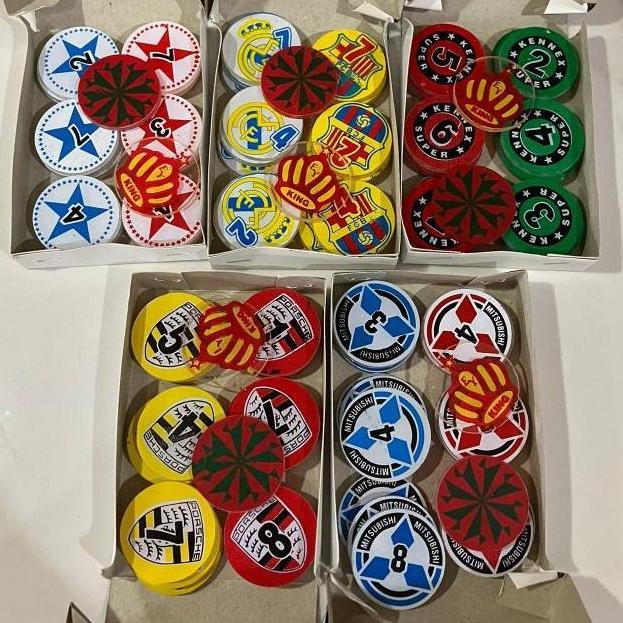 Promo Biji Karambol Tebal 3 Mm / 4 Mm / 5 Mm / Rangkap 2 Lapis / Super Jumbo Besar All Motif Random 