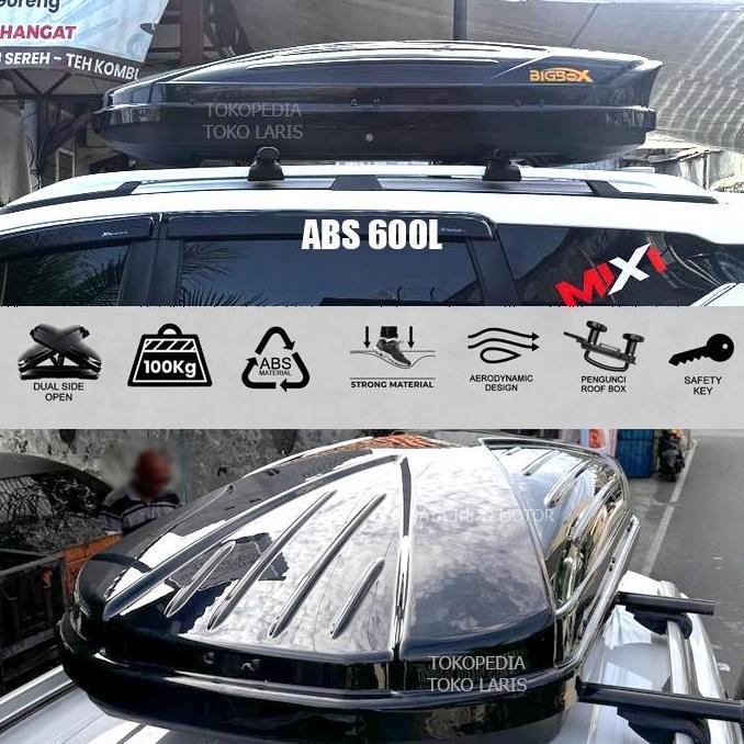 jaytokosip- Roof Box Bagasi atas mobil Innova 600L Slim Diskon