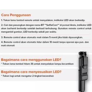 Sale Tripod Tongsis Bluetooth Remote Selfie Stick LED Flash Tripod Hp Portable Rotatable Expandable