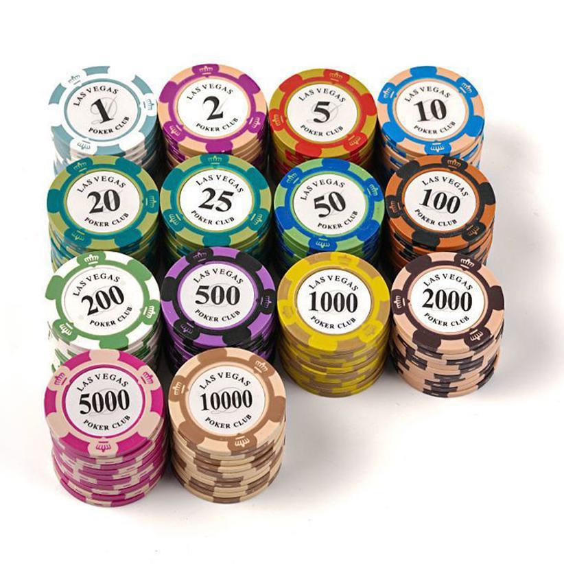 Poker Chip Set 10Pcs Texas Poker Chip Coin Koin