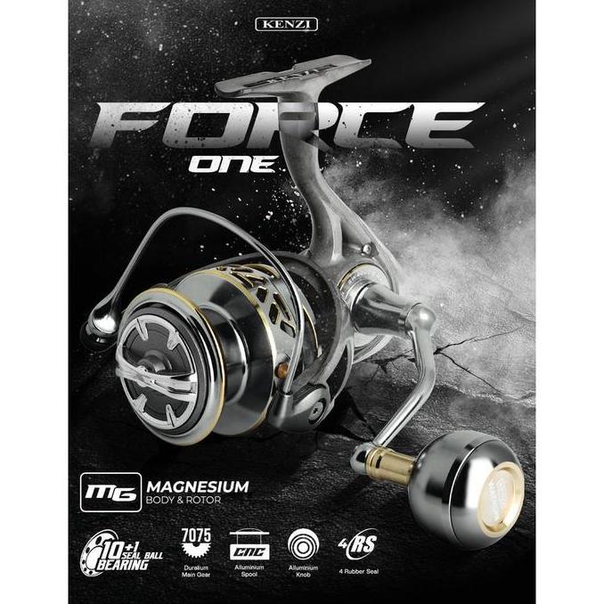 HARGA DISC - REEL KENZI FORCE ONE SW Magnesium Body Rotor Duralium 7075 Gear FORCE 1 1000 2000 3000 