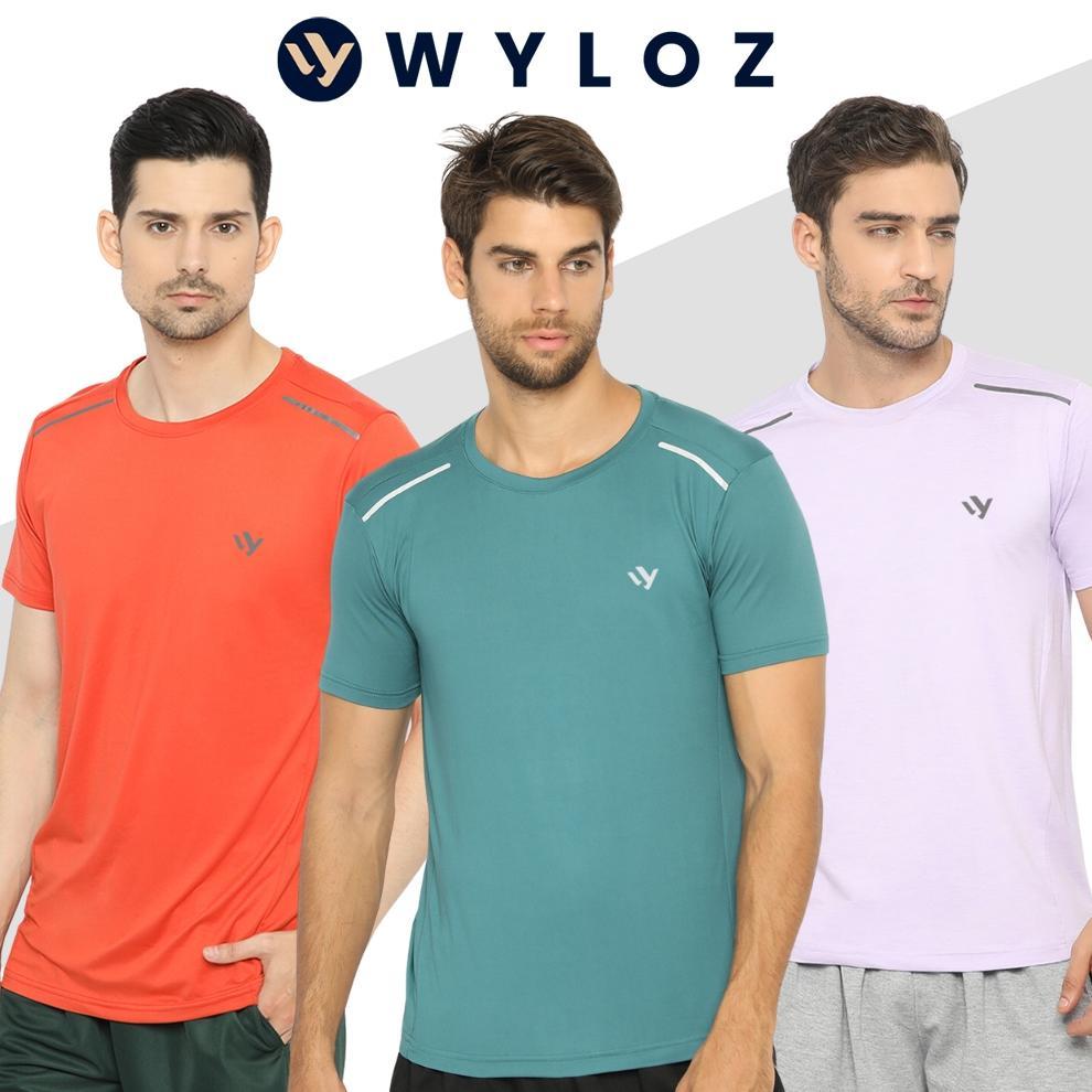 NEW PRODUCT WYLOZ Baju Kaos Olahraga Training Lengan Pendek Pria Gym Fitness Jersey Lari Running Sep