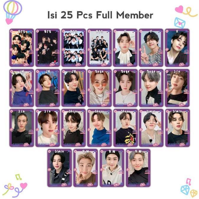 (25 Pcs) BTS Photocard Deco Set
