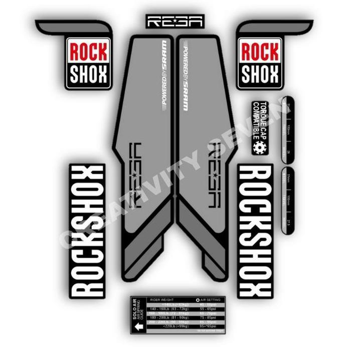 Sticker Fork Sepeda - Sticker fork sepeda mtb model rockshox - Sticker Aksesoris sepeda MTB - Sticke