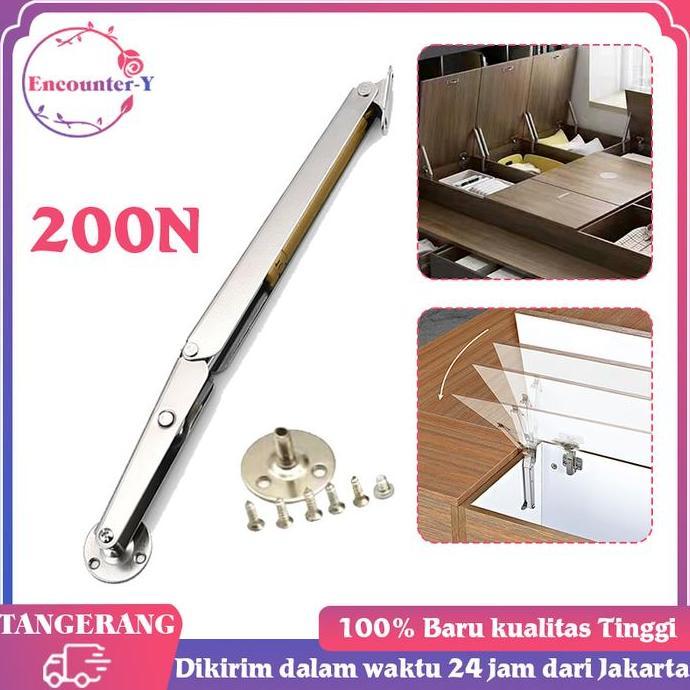 QINGACHO Engsel Hidrolik 200N Engsel Salon Tebal Hidrolik Engsel Salon Jendela Engsel Lipat Sikutan