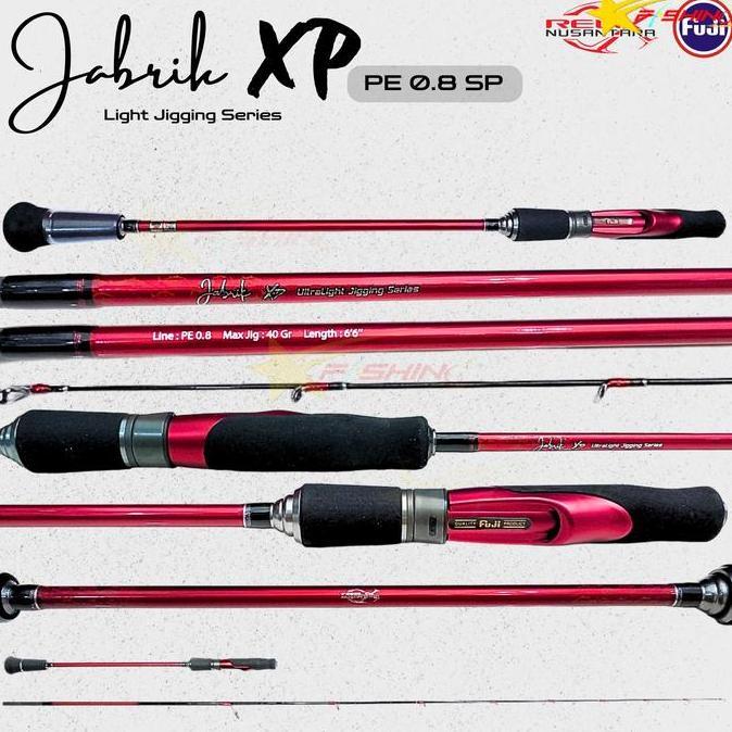 Joran Light Jigging JABRIK XP GEN 2 PE 0.6 PE 0.8 PE 1.2 dan PE 2 Spinning Relix Nusantara Free Pack