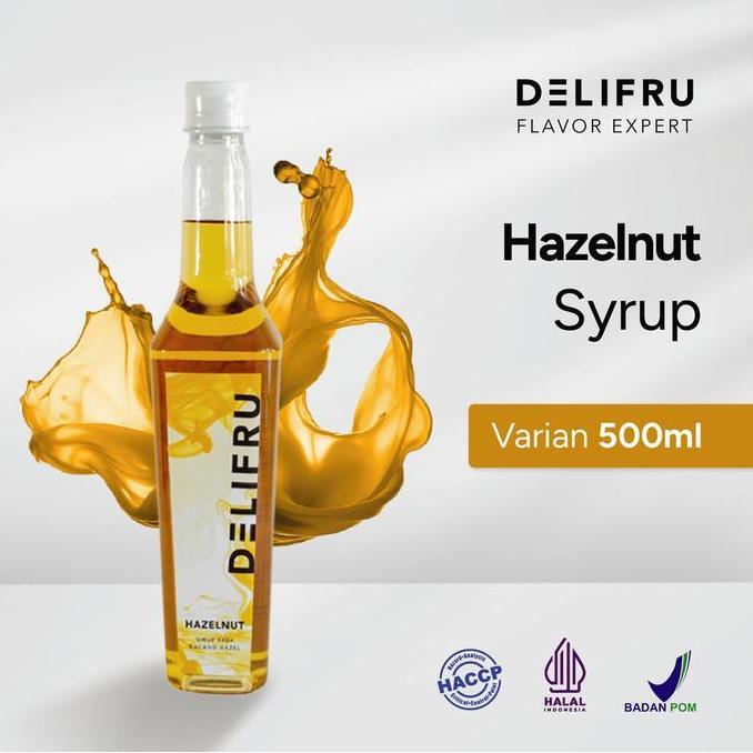 [] Hazelnut Syrup Delifru 500 ml - Sirup Hazelnut Premium