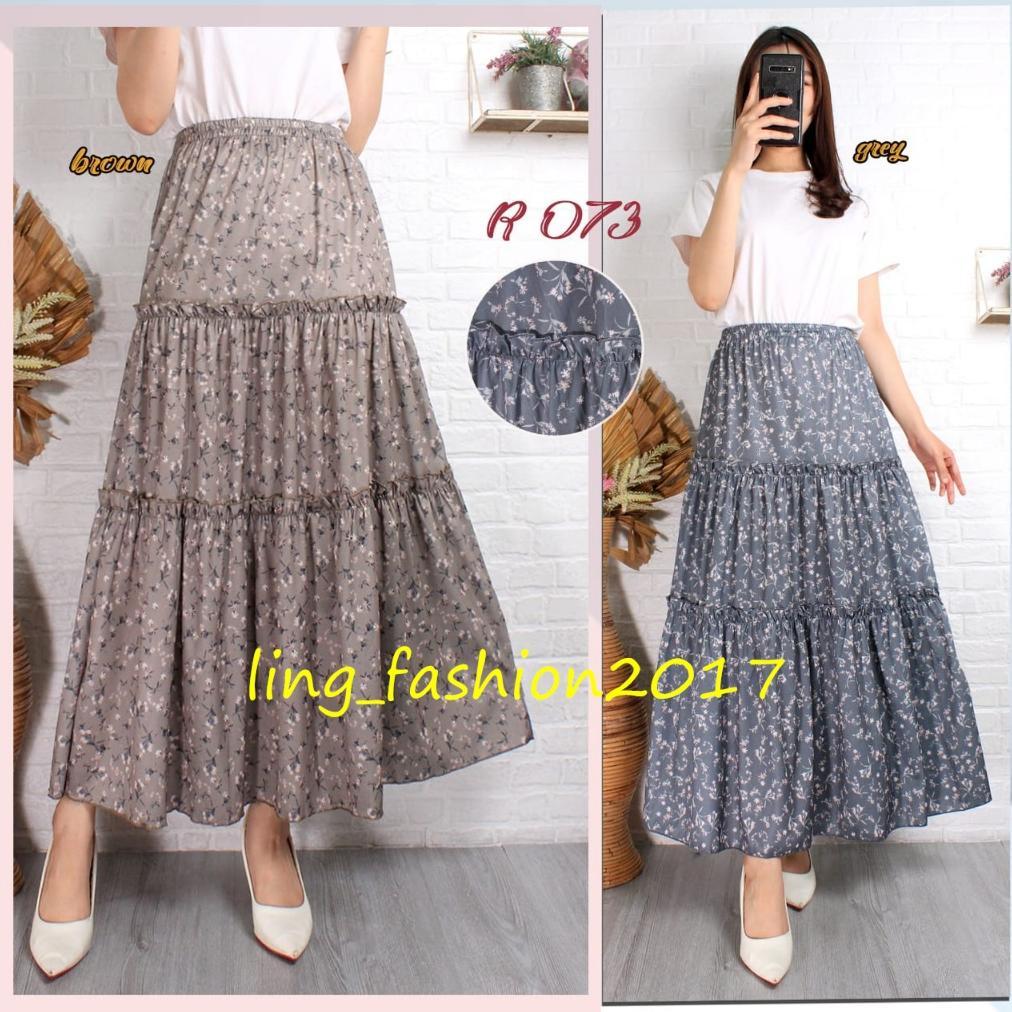 original rok wanita korean style panjang/ rok susun payung panjang wanita korean style/ rok tingkat 