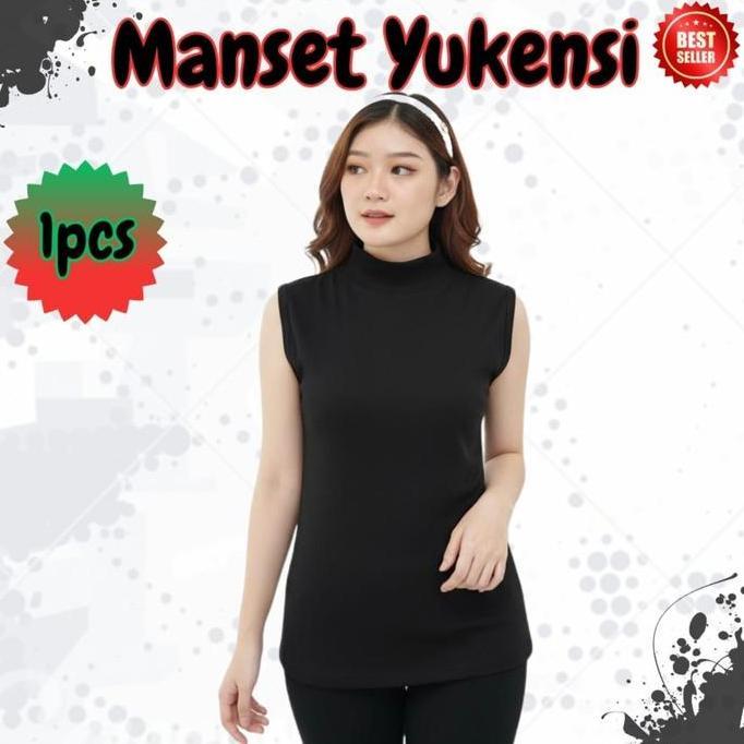 DI91 - Yukensi Baju Manset - Puntung Tanpa Lengan Leher Bahan Kaos pe Rayon Kerah Melar Nyaman Dipak