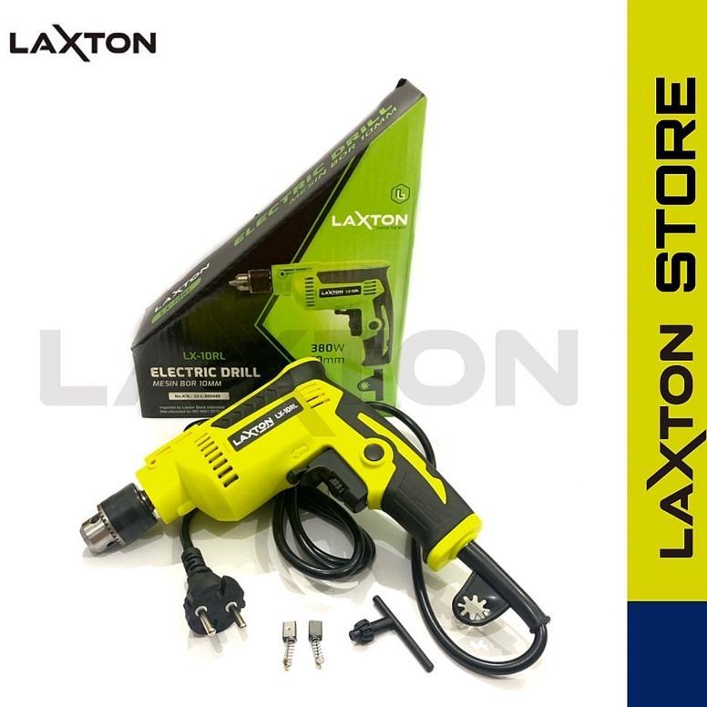 Bor Listrik Tangan LAXTON LX10RL 10mm Mesin Bor Kayu, Tembok, Besi, Multifungsi