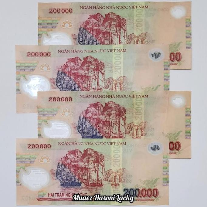 Koleksi Vietnam Dong Pecahan 200.000 Dong Polymer