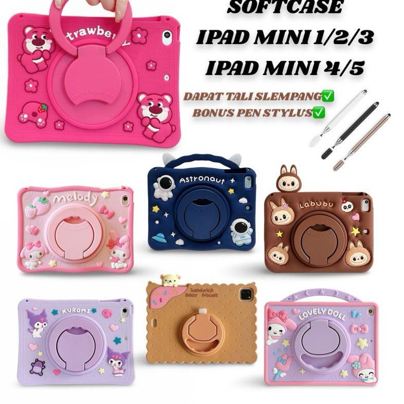 Case Karakter for iPad Mini 1 / Mini 2 / Mini 3 / iPad Mini 4 / Mini 5 Softcase Motif Lucu Anak Casi