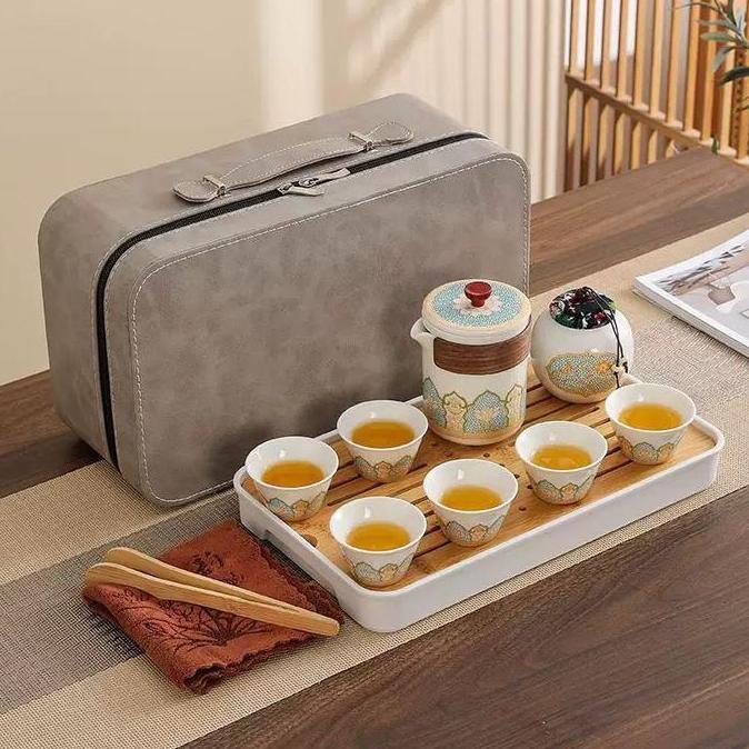 BOWATA Keramik Teaset Jepang Cina / Set Teko Cangkir Keramik Hias Rumah Hadiah