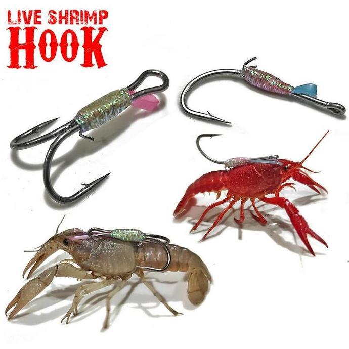 Mata Kail Udang Hidup Untuk Memancing Ikan di Laut Danau Sungai Pancing Kanama Smart Bait Plastic Li