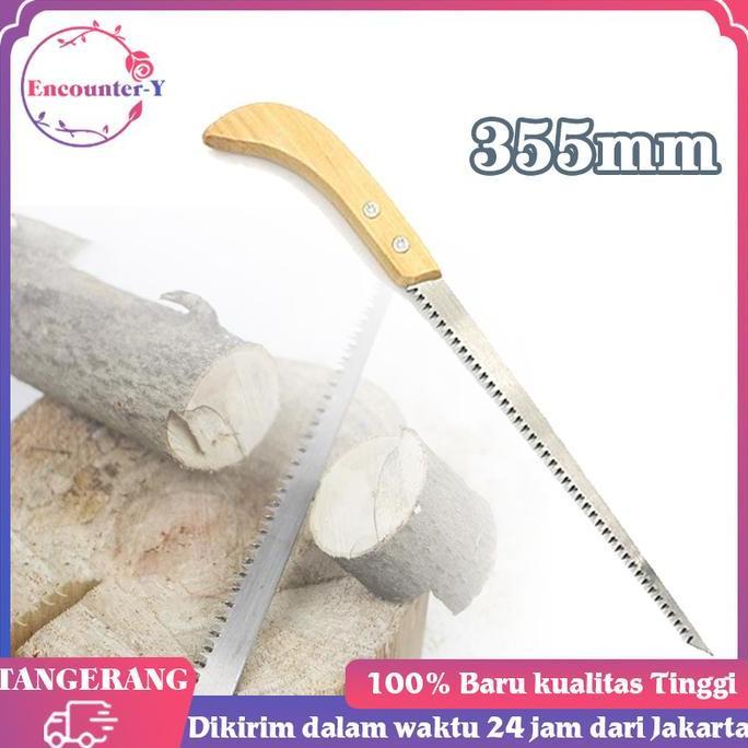 QINGACHO 33cm Gergaji Bonsai/Gergaji Kayu/Alat Bonsai Handle kayu Gergaji Kecil