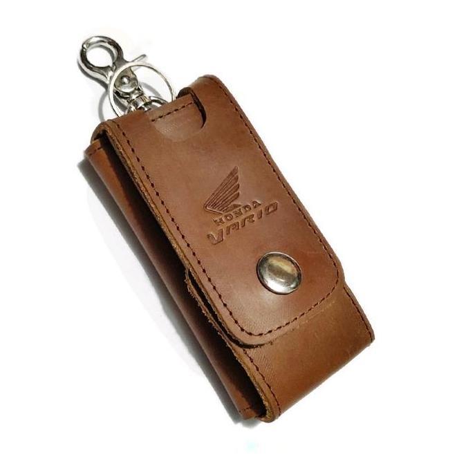 Gantungan kunci MOTOR VARIO kulit asli dompet stnk