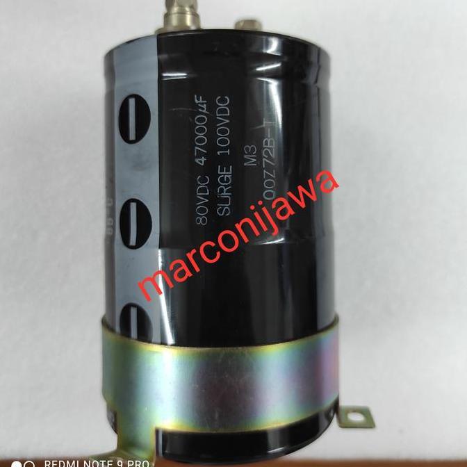 CAPASITOR ELCO 47000UF 80VDC SURGE 100V MARCON DIAM 6,5CM X 10CM BL27