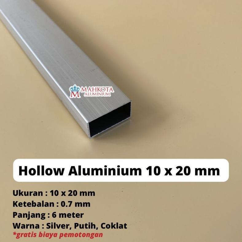 HOLLOW / KOTAK ALUMINIUM 10x20 MM