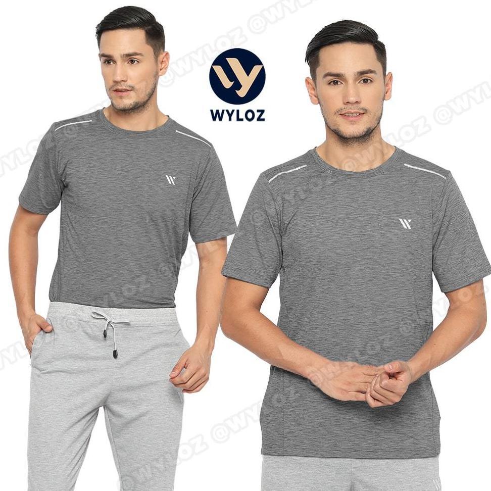 NEW PROMO WYLOZ Baju Kaos Olahraga Training Lengan Pendek Pria Gym Fitness Jersey Lari Running Seped