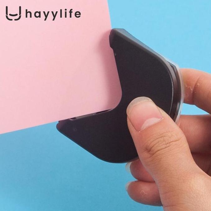 HAYYLIFE Round Corner Cutter Stainless -Pemotong Kertas Pemotong Baja Kepala Manual Memotong Kertas 