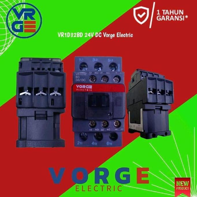pt.sutijaya / Kontaktor Contactor VR1D32BD VR1D32 BD 24VDC 24V DC 3Phase 3Pole merk vorge garansi 1t