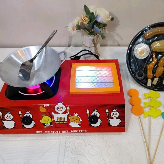 Kit- Kompor Mainan Masak Masakan Kompor Bakaran Cewek Anak