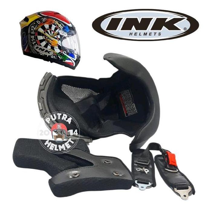 Paket Busa Helm INK CL 25 1Set  Full Set Visor Kaca Tali Helm