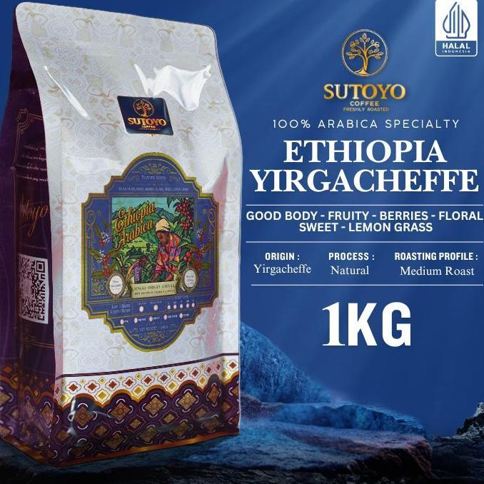 KOPI ARABIKA ETHIOPIA YIRGACHEFFE 1 KILOGRAM (KG) | SUTOYO COFFEE