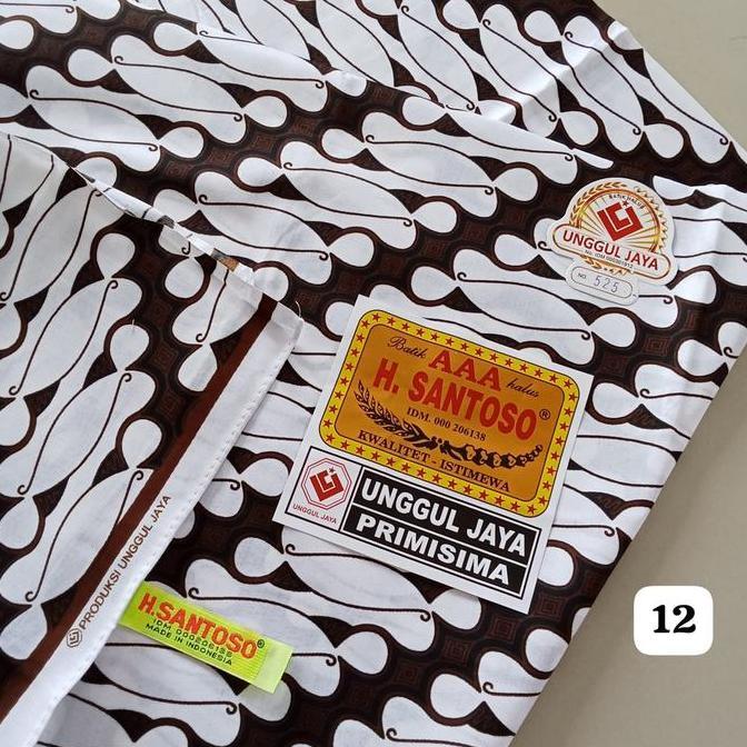 [] Jarik Batik Putih Panjang H Santoso Unggul Jaya Primisima