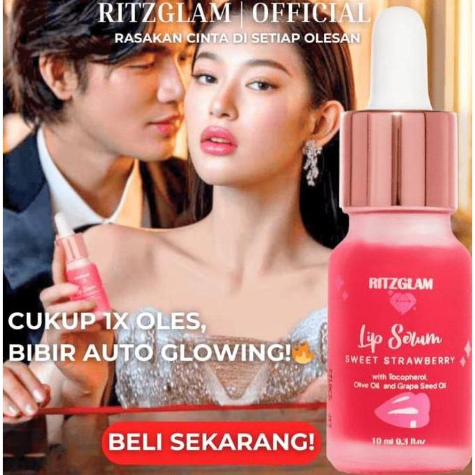safiraolshop_ - [halal & bpom] ritzglam lip serum i bibir lembap,  pink natural, no sulam with vitam
