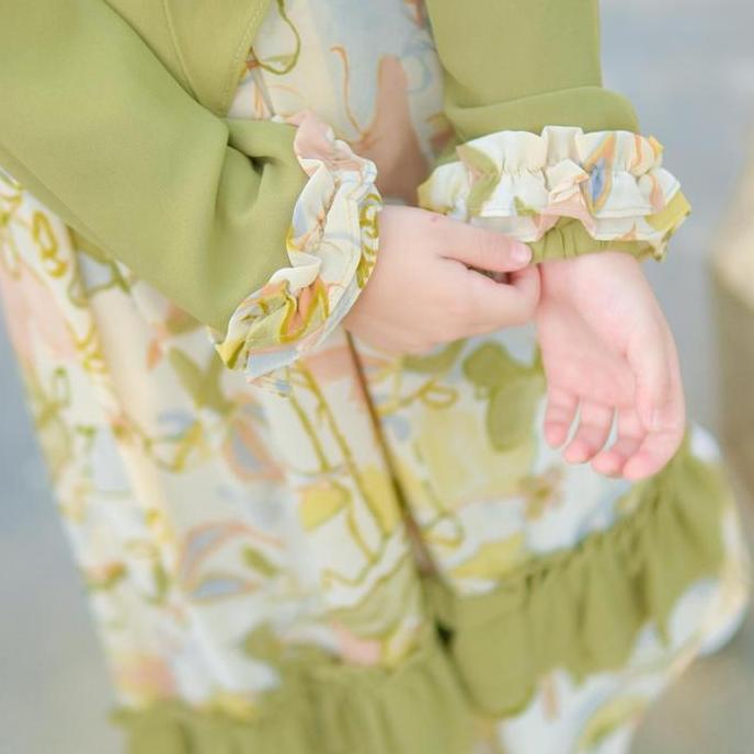 Khalisa Dress Syari //Dress Anak premium//Pakaian Muslim Anak