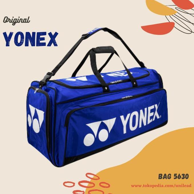 musli.store YONEX 5630 Badminton Kit Bag Biru dengan Kompartemen Tali Tunggal dan Tiga Saku Samping 