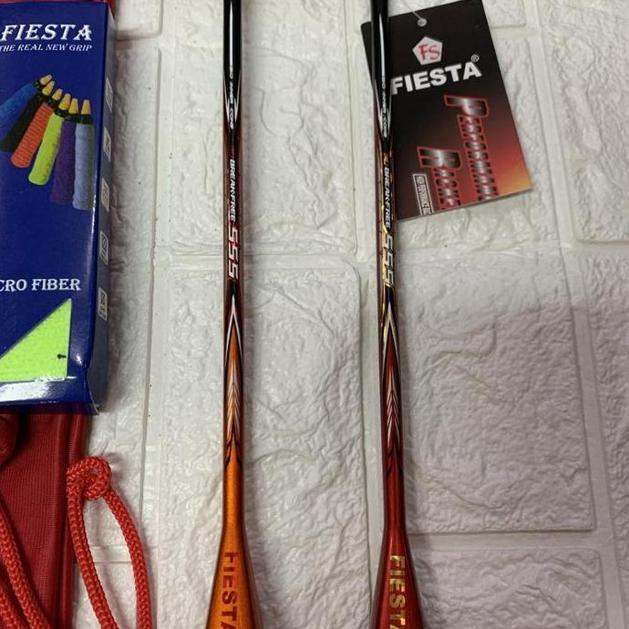 belviercinez NEW Raket Badminton FIESTA FS Break Free 555 Full Carbon taiwan 35lbs Diskon