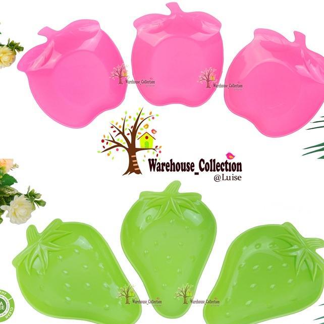 DAPAT 3 PCS PIRING PLASTIK LUCU / PIRING KUE SNACK / PIRING DESSERT / LEPEK KACANG