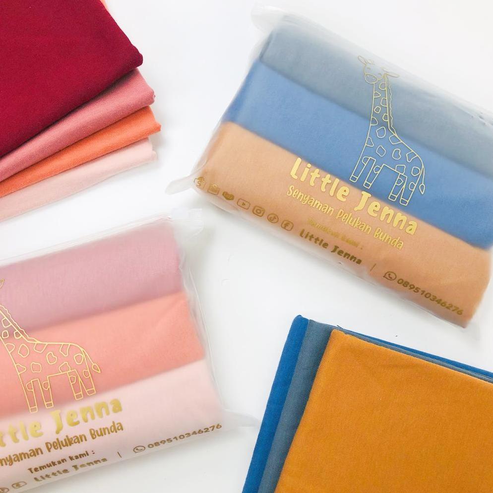 NEW LITTLE JENNA - Bedong Bayi Premium New Born Swaddle 3in1 (1 SET isi 3pcs) Earthtone Series Baby 