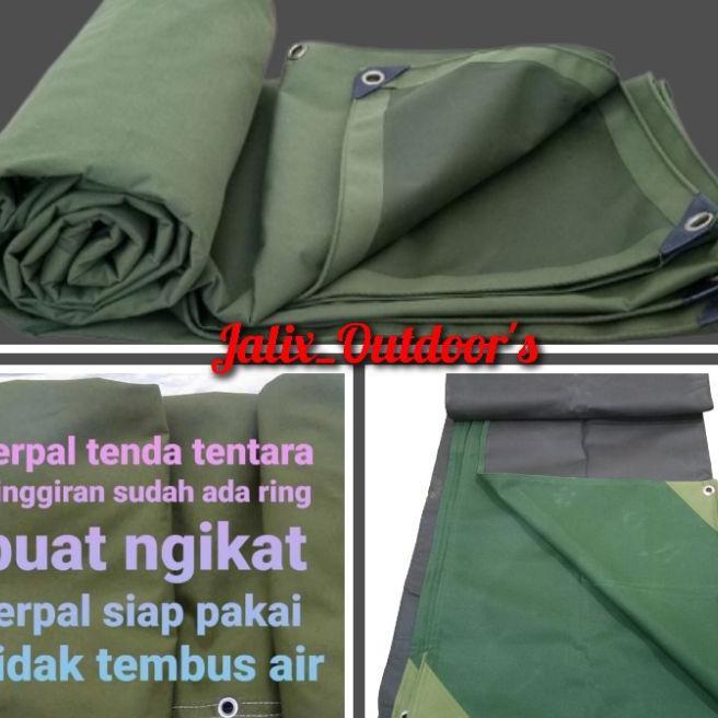 Terpal Kain Lapis Karet Cv Tentara Uk 3X3M 2X3M 2X2M,,Terpal Kain Jeep,,Truk Tentara,,Tenda Taroop W