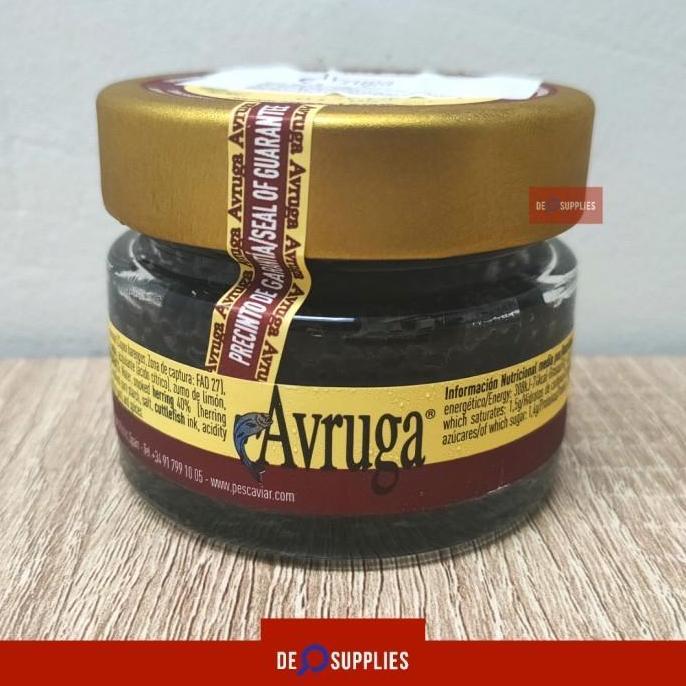 Ready Avruga Caviar 120gr - Pescaviar Kaviar Telur Ikan Hitam Smoked Premium