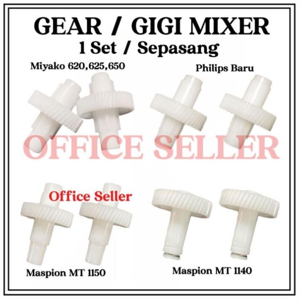 GEAR GIGI MIXER ORIGINAL MIYAKO PHILIPS MASPION TYPE MODEL BARU LAMA SEPASANG 2 PCS