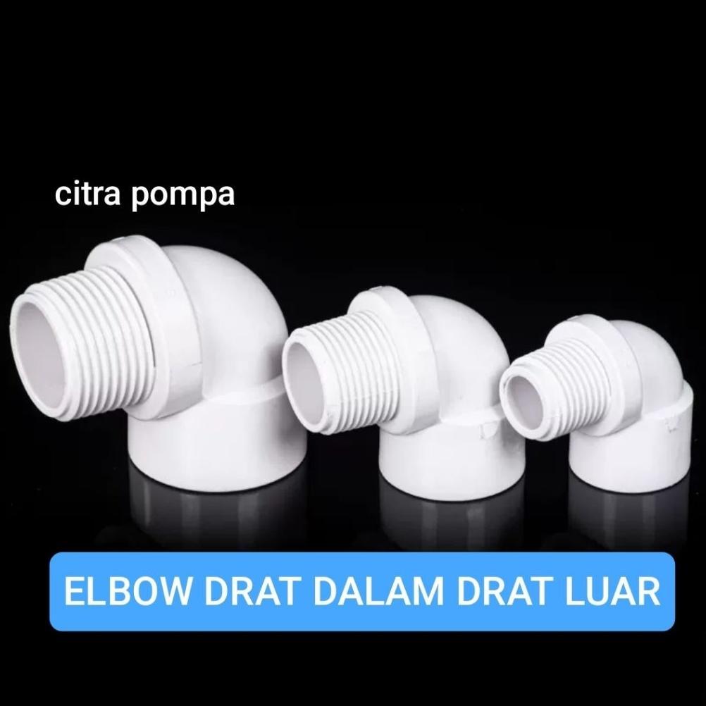 ELBOW DRAT DALAM DRAT LUAR Bahan PVC