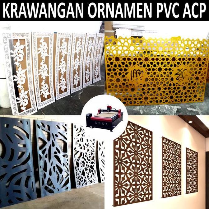 Terlaris Krawangan Pvc Acp Besi Ornamen Dinding Custom
