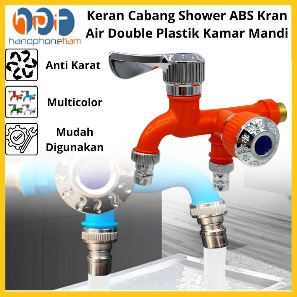 Keran Cabang 2 Shower Color Water Faucet  / Keran Cabang Engkol Shower Wastafel Wudhu Taman Termurah