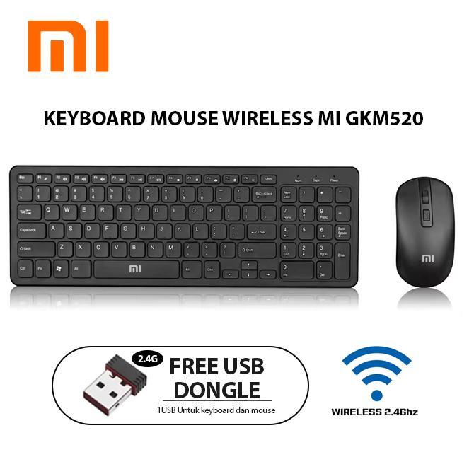 Paket Set Keyboard Wireless + Mouse Wireless XIAOMI MI GKM520
