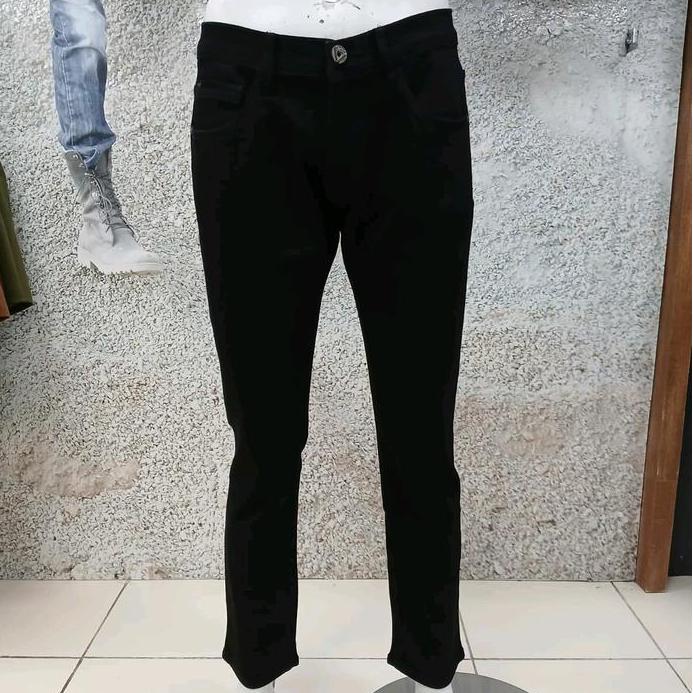 CELANA CARDINAL CDL JEANS HITAM POLOS SLIMFIT