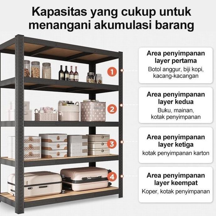 Terlaris Rak Susun Besi Rak Besi Siku 6 Susun Rak Besi Rak Gudang Rak Besi Serbaguna Rak Toko Kelont